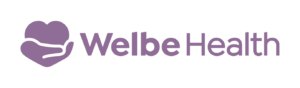 Welbe Health official logo in purple color