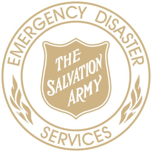 The salvtaion army logo on the display of the website
